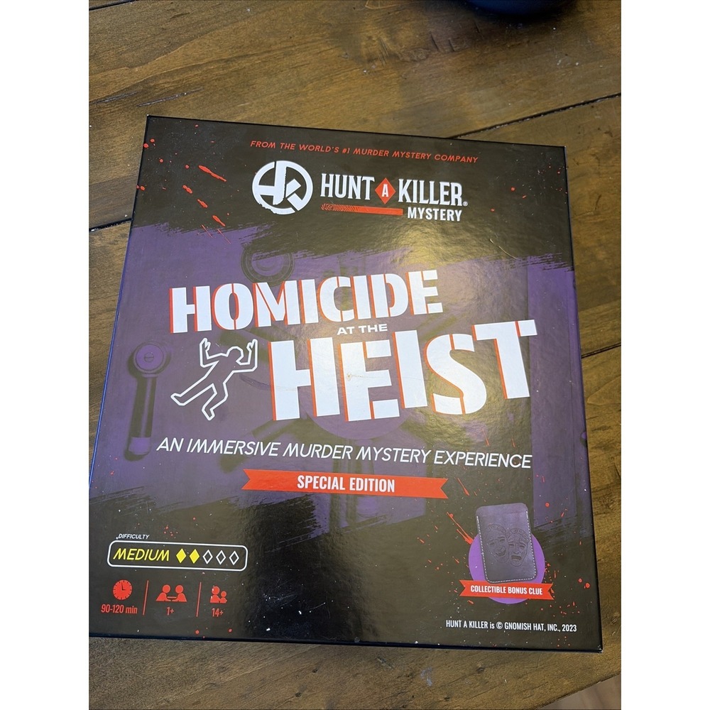 Hunt A Killer Homicide At The Heist Special Edition Board Game